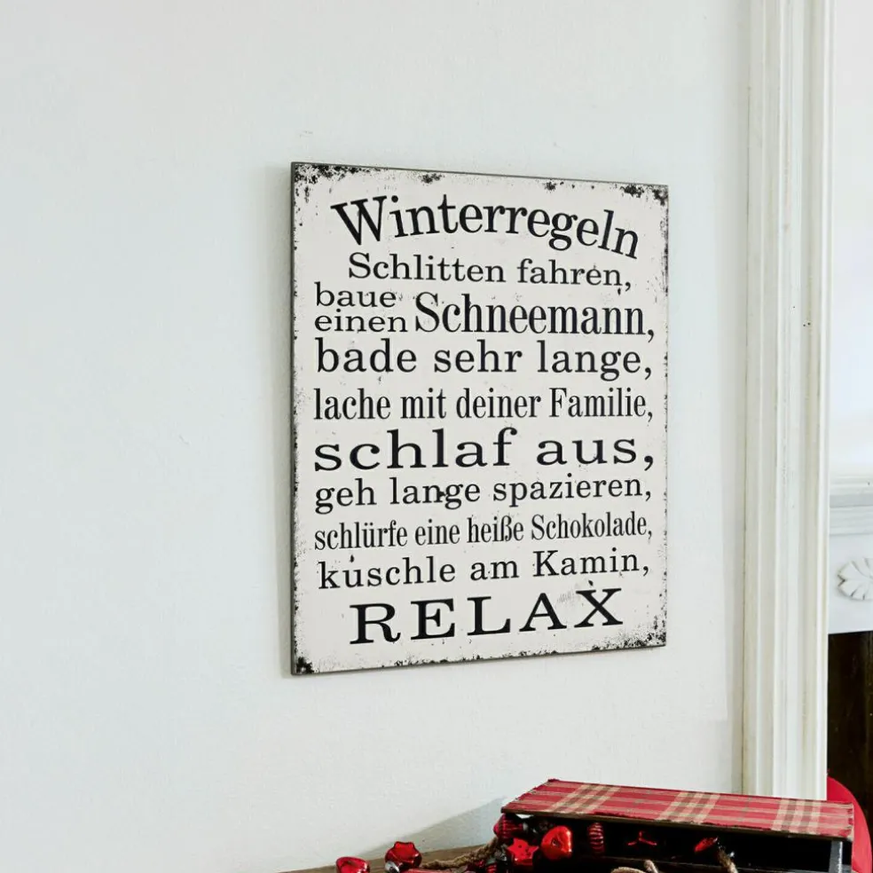 Dekoboard Winterregeln