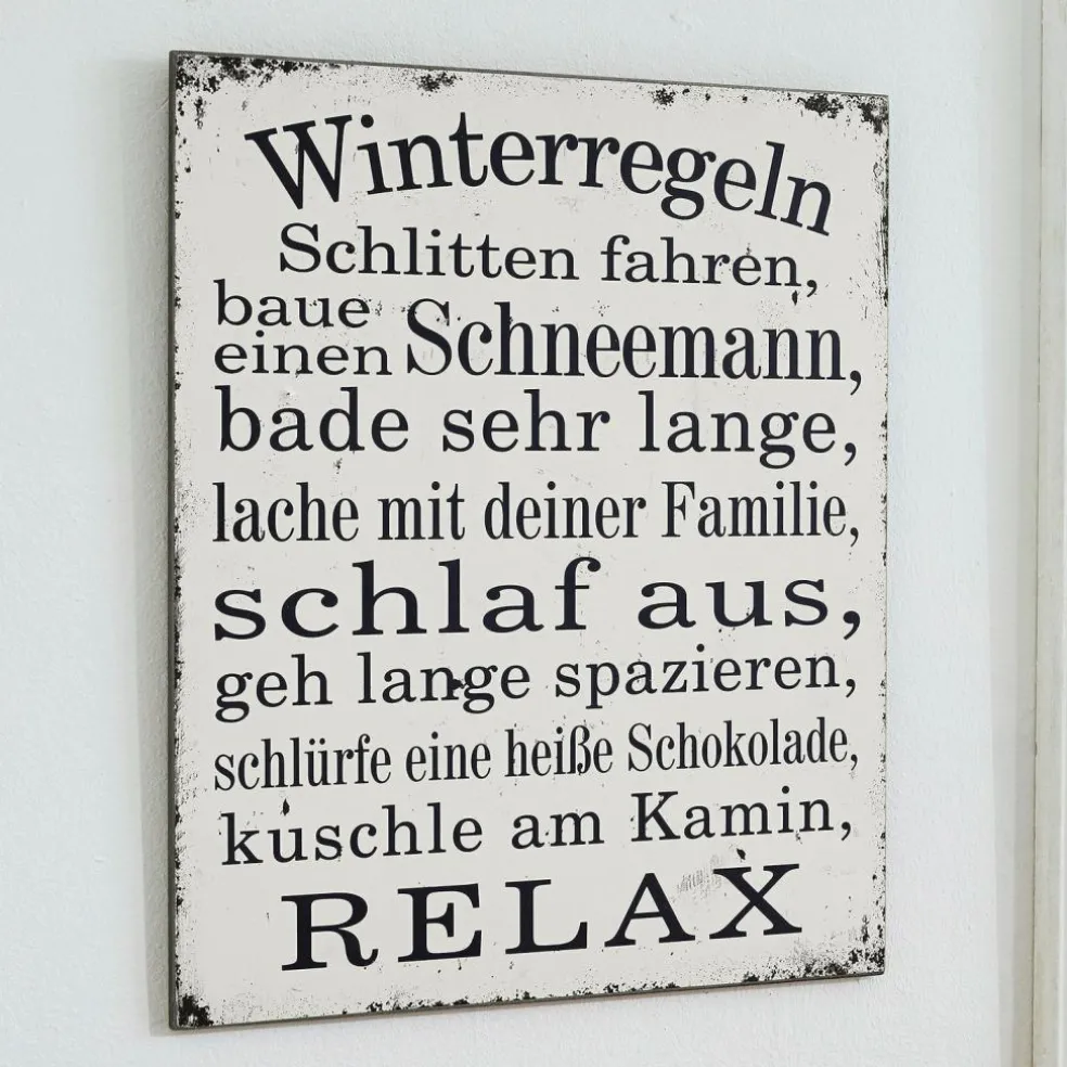 Dekoboard Winterregeln