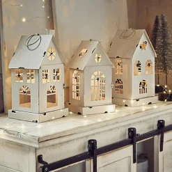 LED-Laterne 3er Set Village